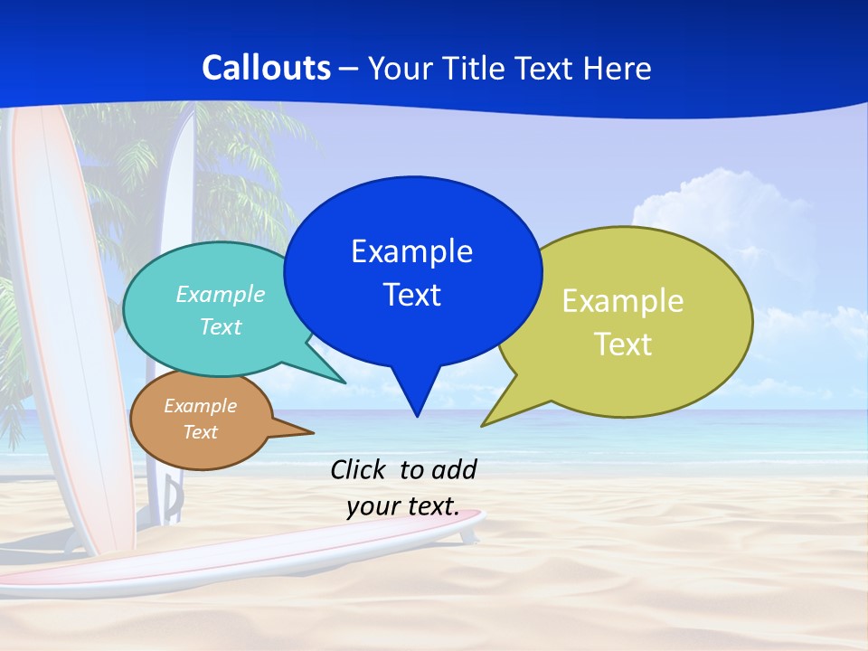 Scenery Beach Sunlight PowerPoint Template