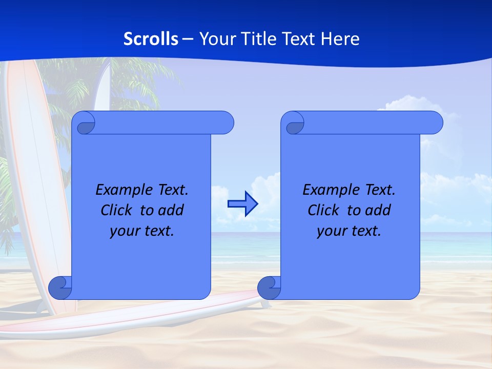 Scenery Beach Sunlight PowerPoint Template