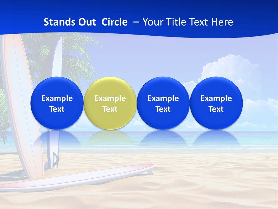 Scenery Beach Sunlight PowerPoint Template