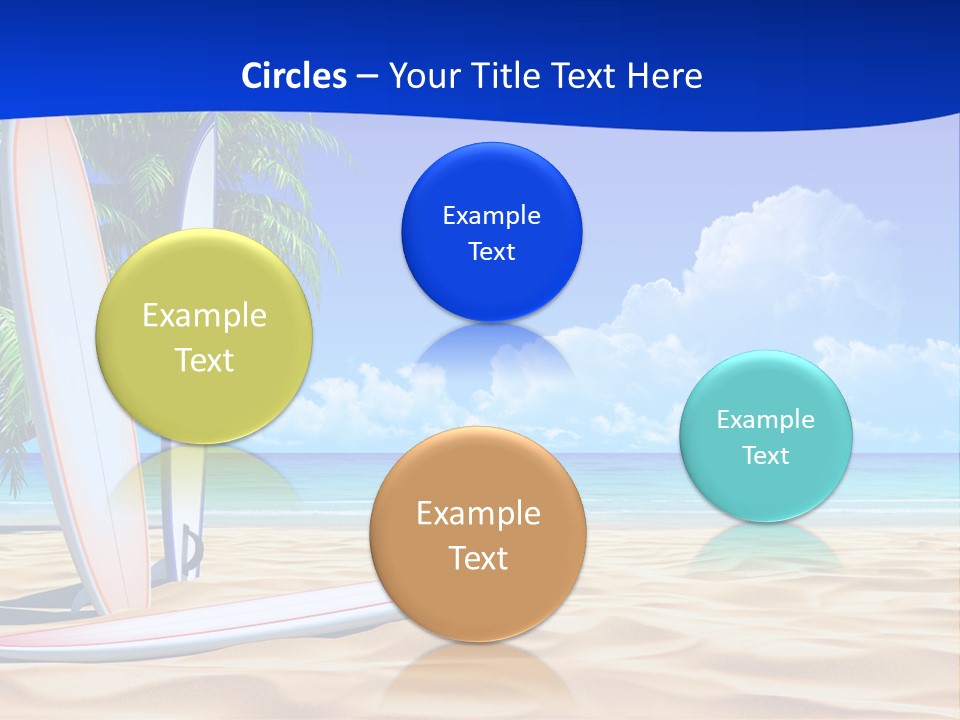 Scenery Beach Sunlight PowerPoint Template