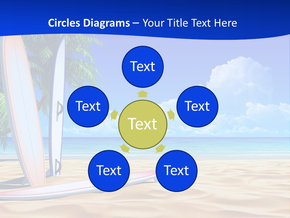 Scenery Beach Sunlight PowerPoint Template