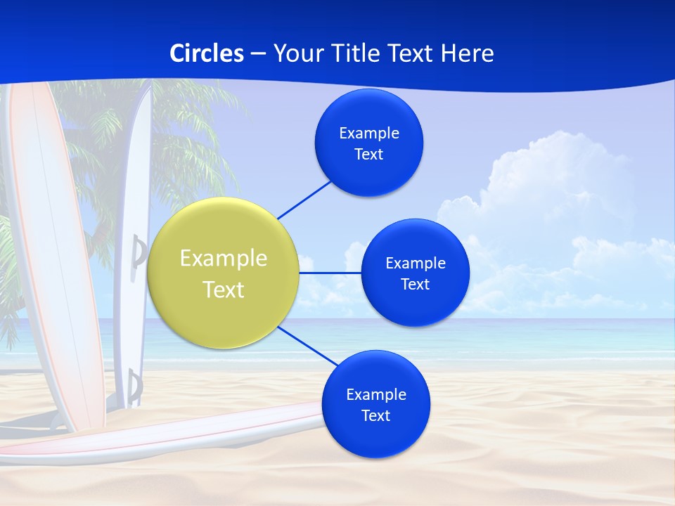 Scenery Beach Sunlight PowerPoint Template