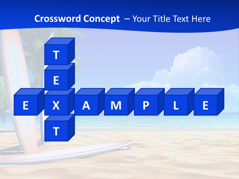 Scenery Beach Sunlight PowerPoint Template