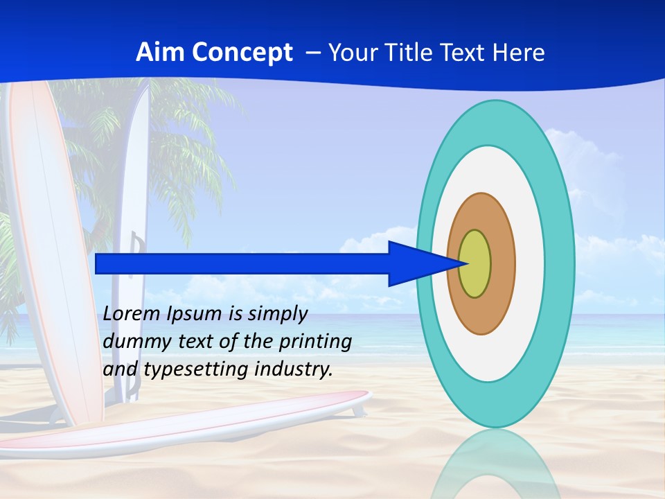 Scenery Beach Sunlight PowerPoint Template