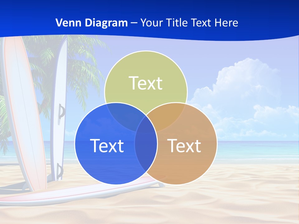 Scenery Beach Sunlight PowerPoint Template