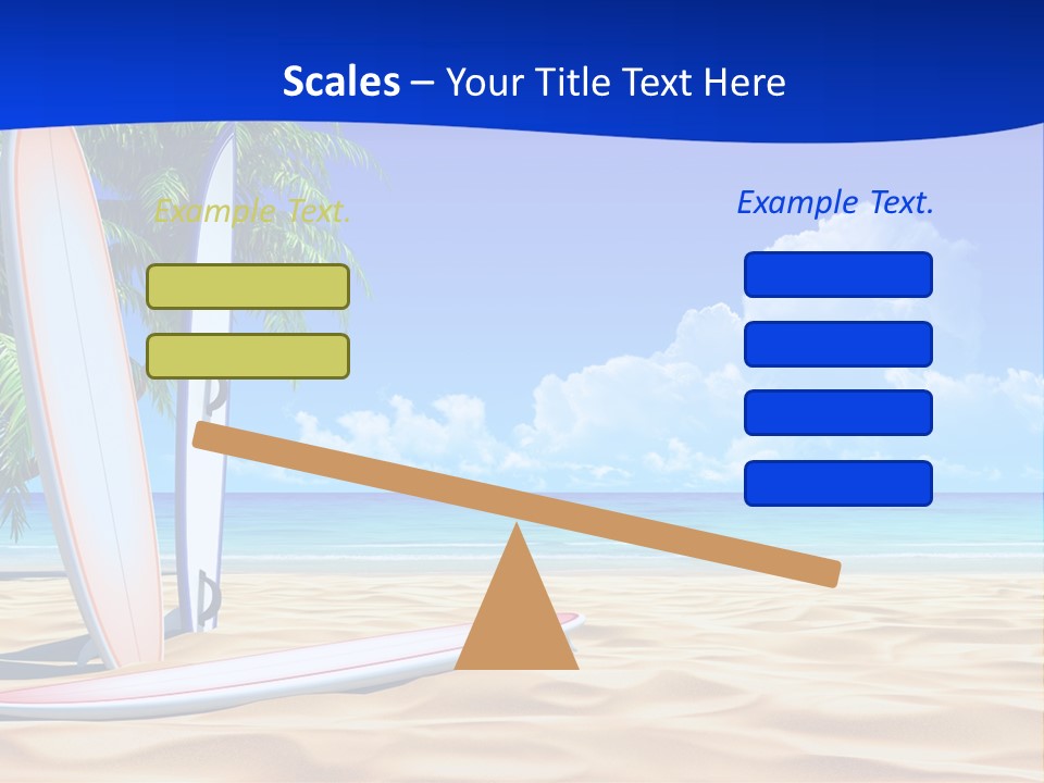 Scenery Beach Sunlight PowerPoint Template