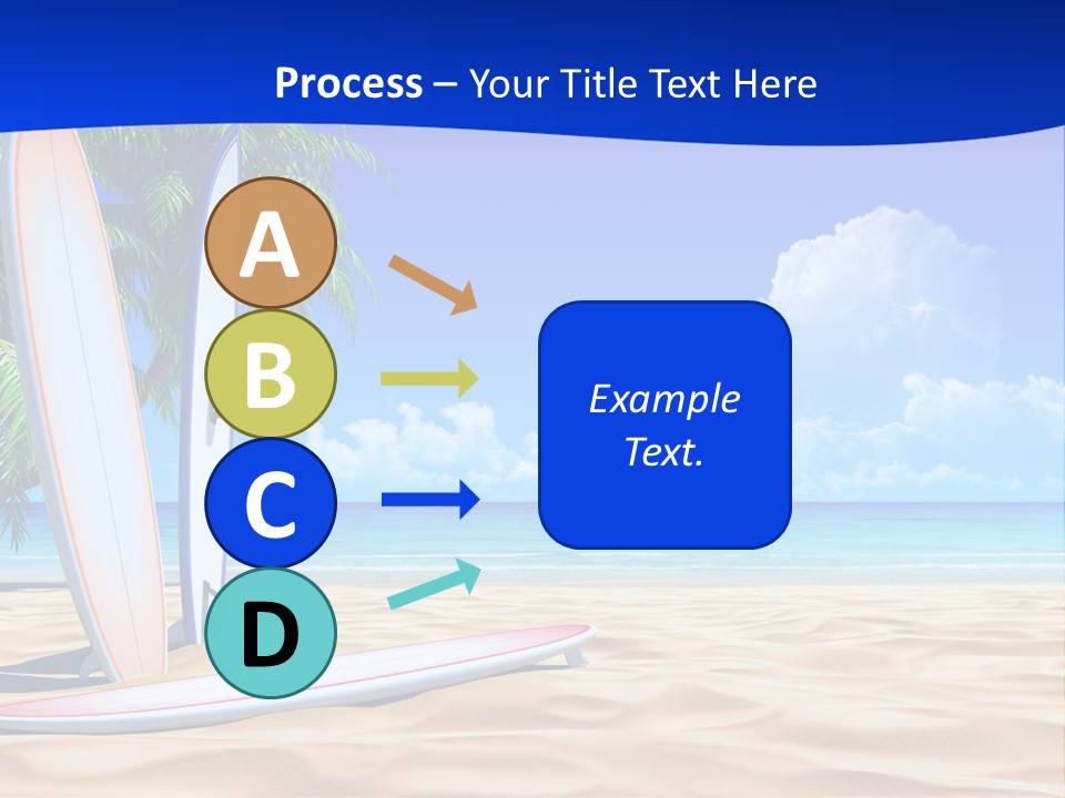 Scenery Beach Sunlight PowerPoint Template