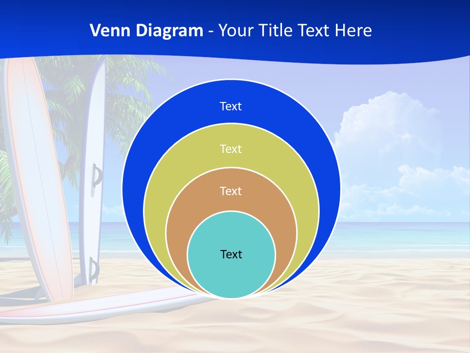 Scenery Beach Sunlight PowerPoint Template