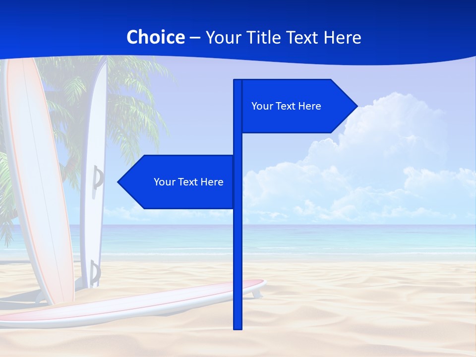 Scenery Beach Sunlight PowerPoint Template