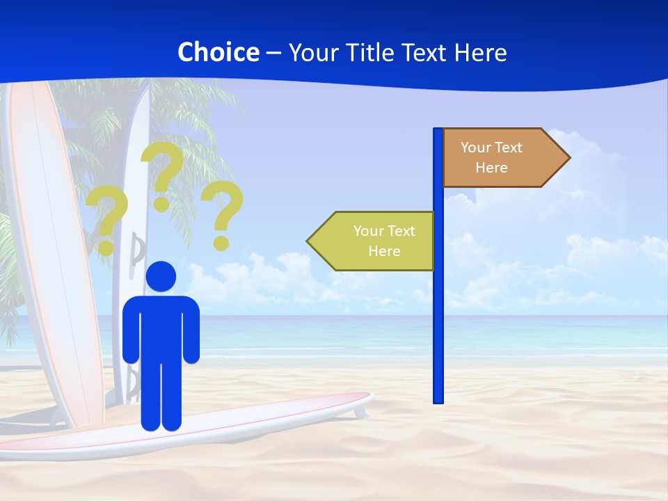 Scenery Beach Sunlight PowerPoint Template