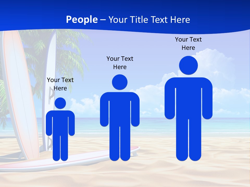 Scenery Beach Sunlight PowerPoint Template