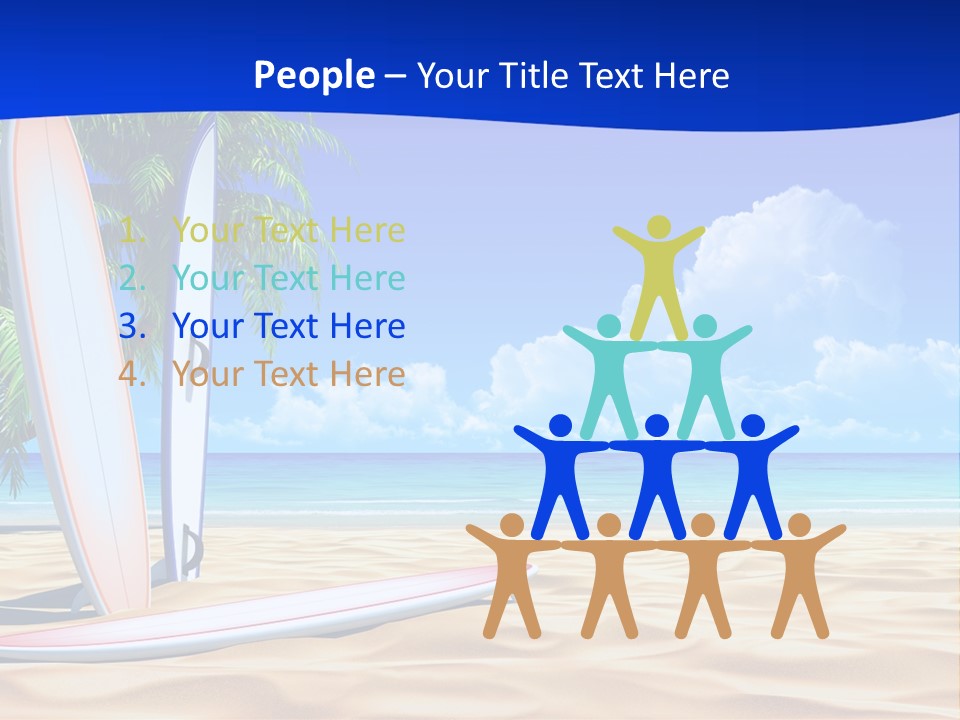 Scenery Beach Sunlight PowerPoint Template