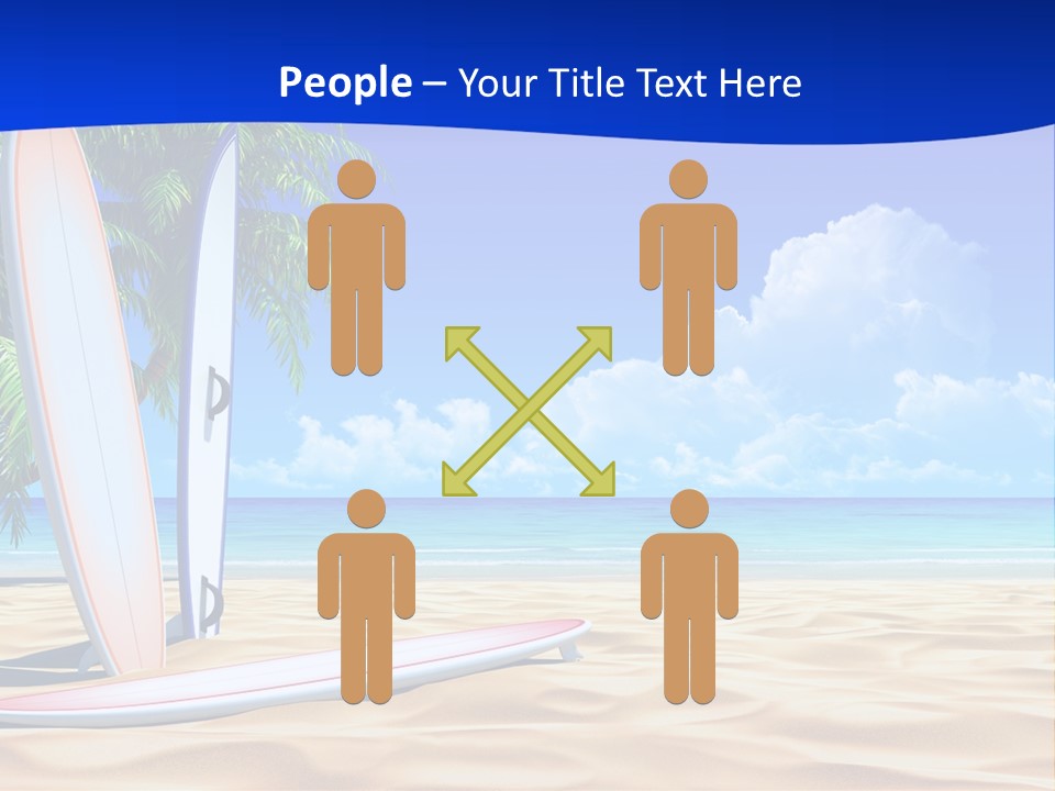 Scenery Beach Sunlight PowerPoint Template