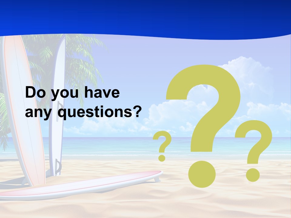 Scenery Beach Sunlight PowerPoint Template