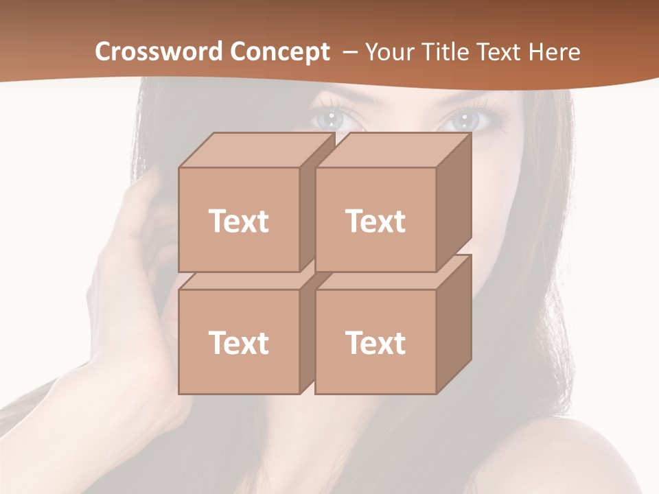 Woman Hair Blond PowerPoint Template