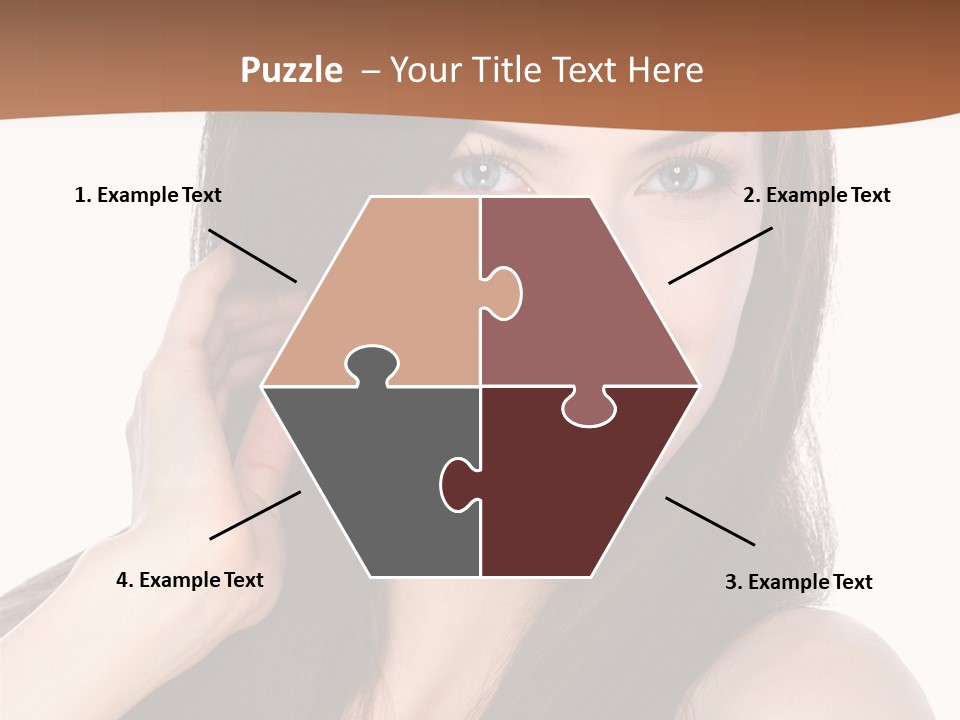 Woman Hair Blond PowerPoint Template