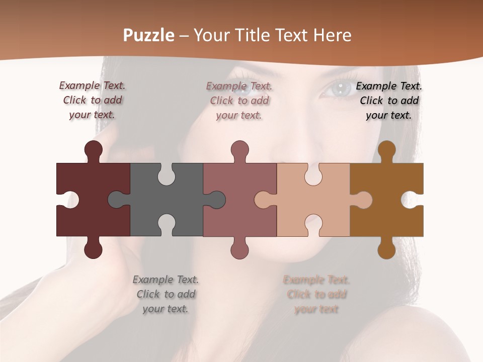 Woman Hair Blond PowerPoint Template