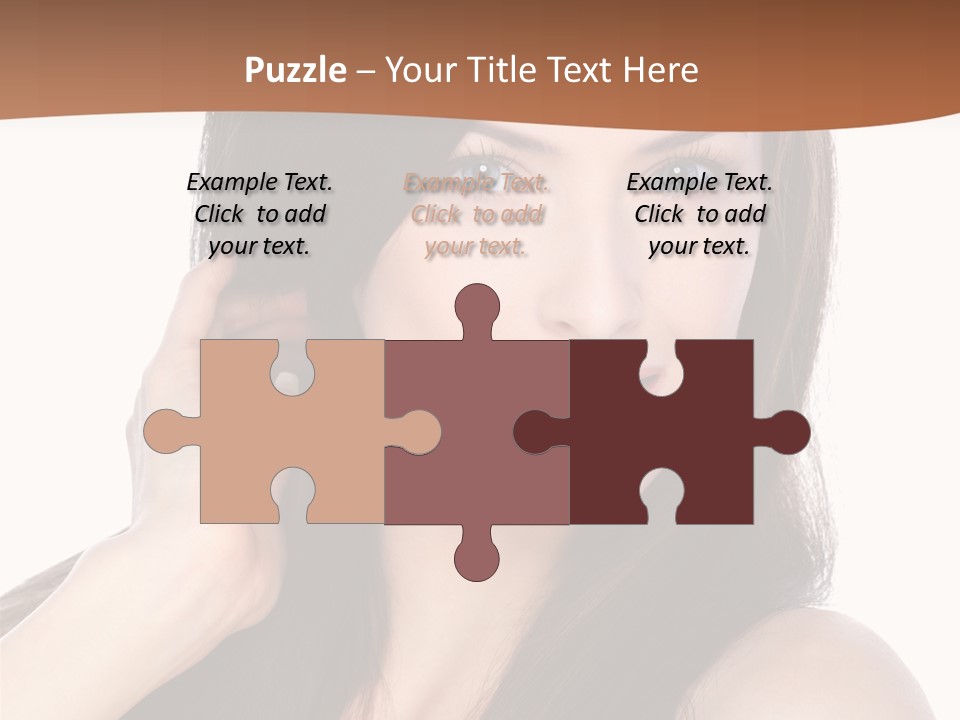 Woman Hair Blond PowerPoint Template