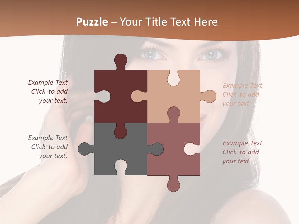 Woman Hair Blond PowerPoint Template