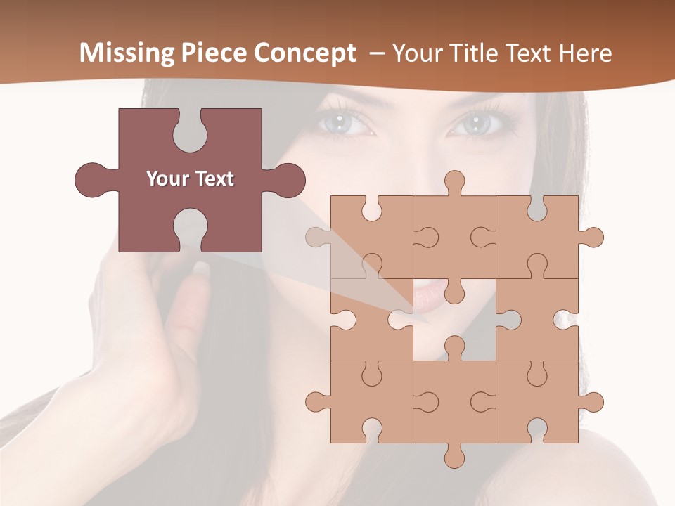 Woman Hair Blond PowerPoint Template