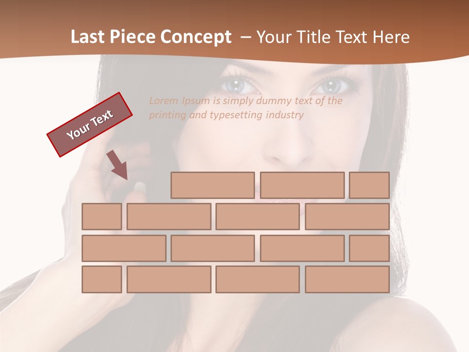 Woman Hair Blond PowerPoint Template