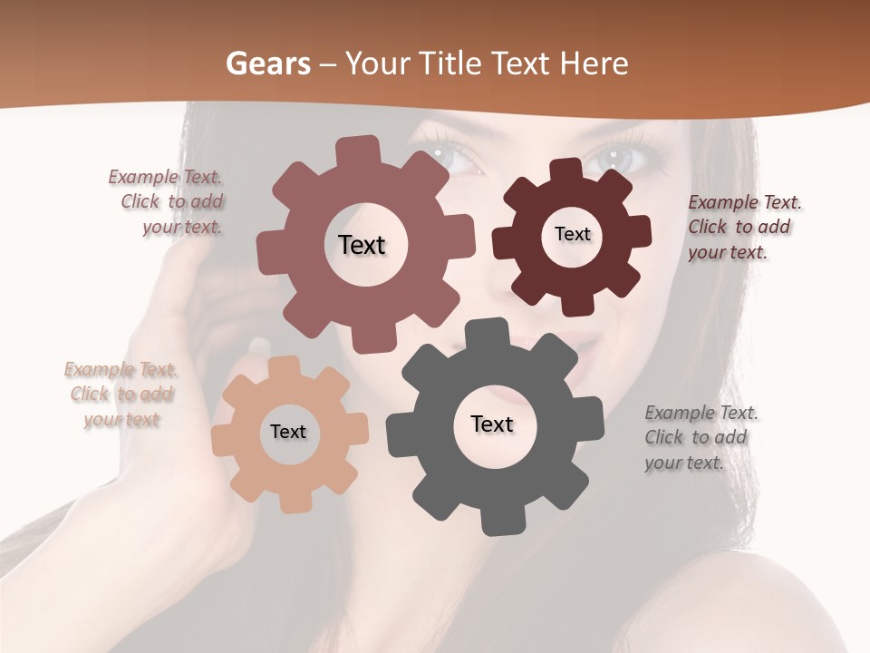 Woman Hair Blond PowerPoint Template