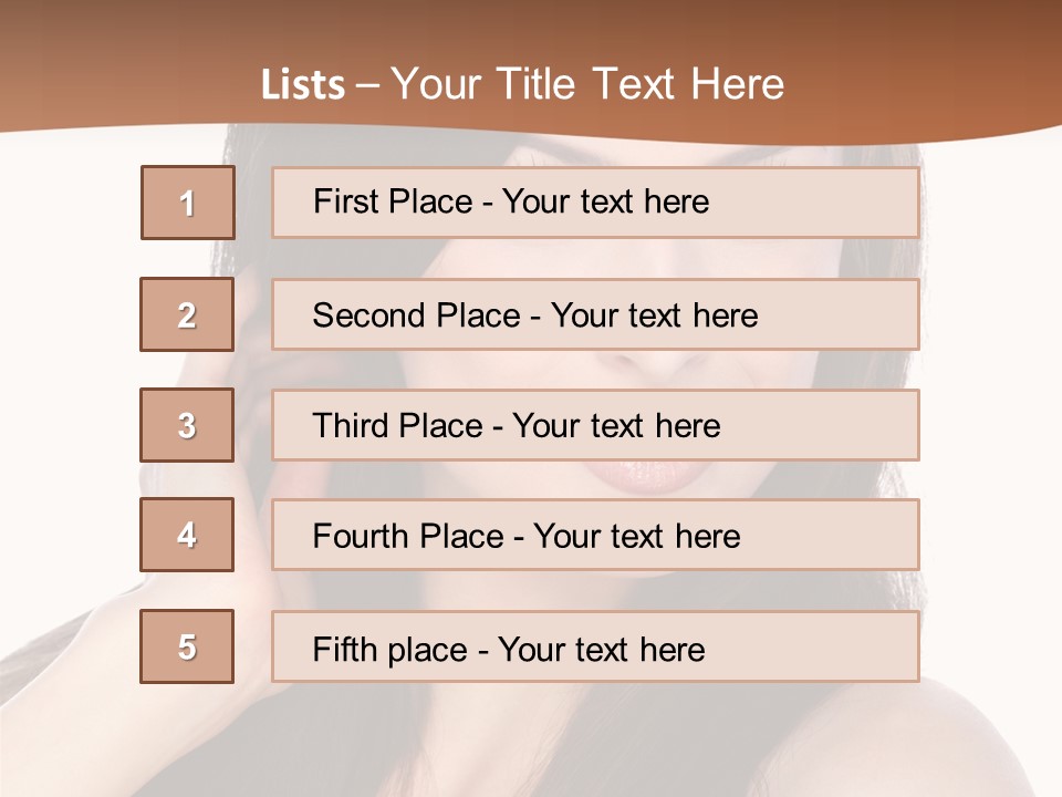 Woman Hair Blond PowerPoint Template