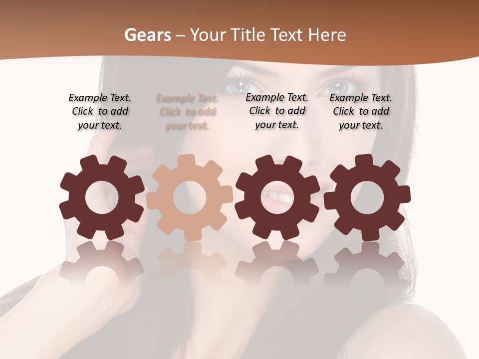 Woman Hair Blond PowerPoint Template