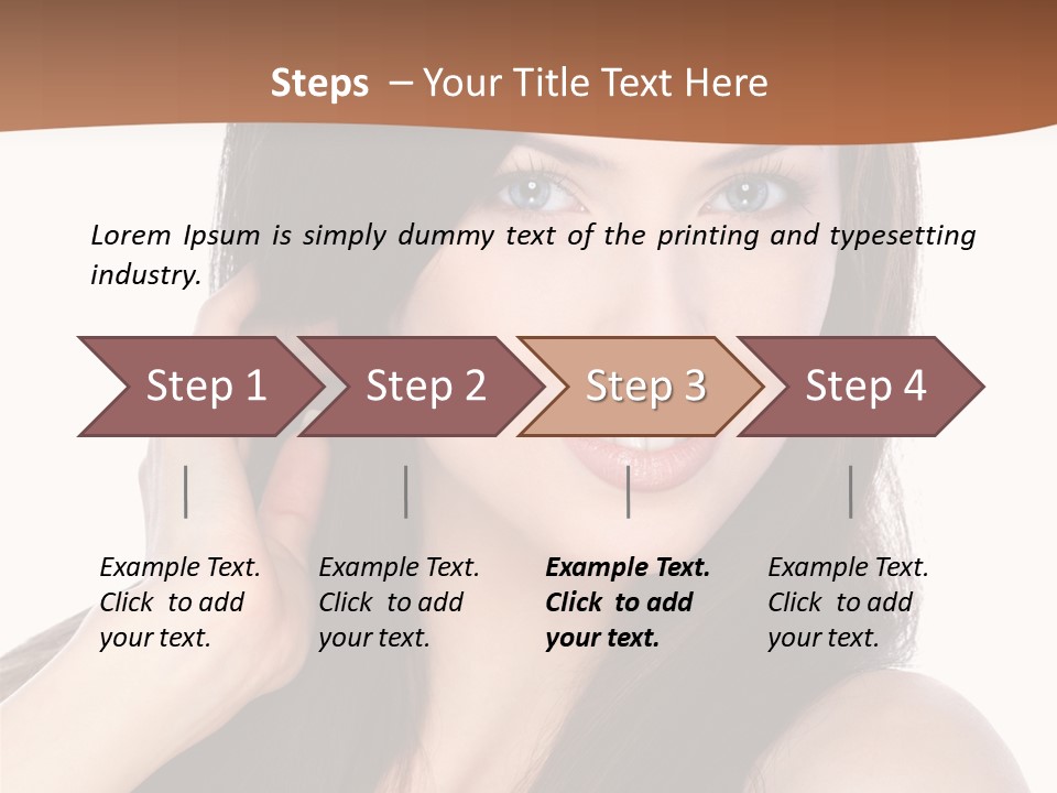 Woman Hair Blond PowerPoint Template