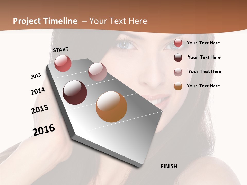 Woman Hair Blond PowerPoint Template