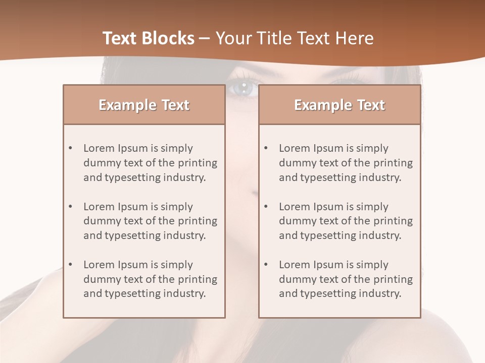 Woman Hair Blond PowerPoint Template