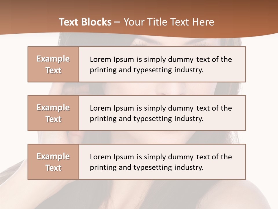 Woman Hair Blond PowerPoint Template