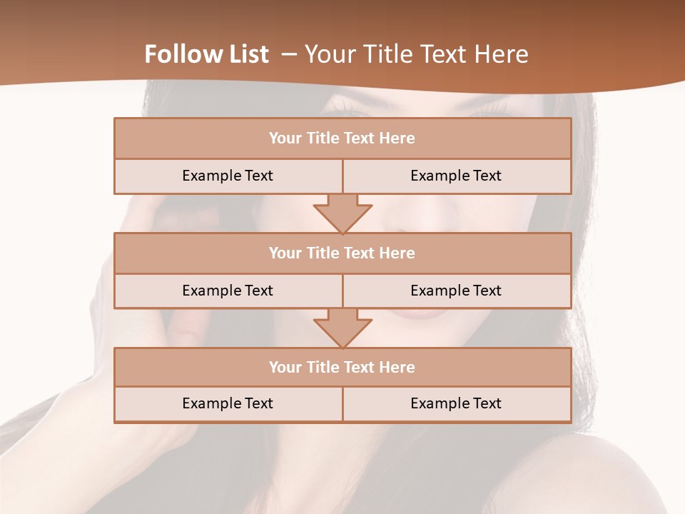 Woman Hair Blond PowerPoint Template