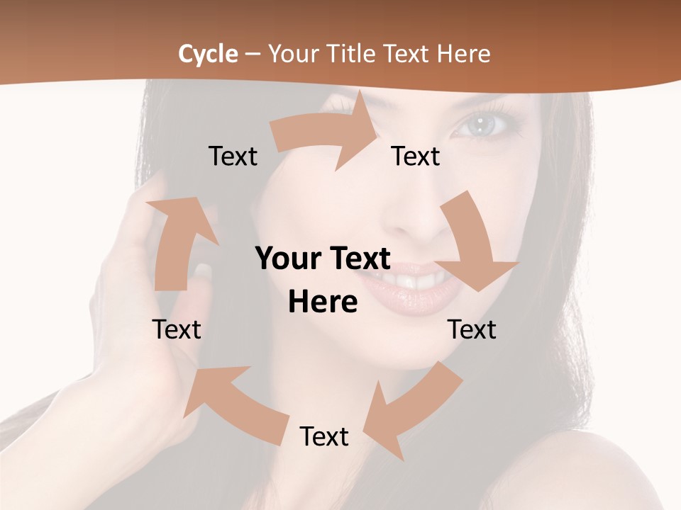 Woman Hair Blond PowerPoint Template