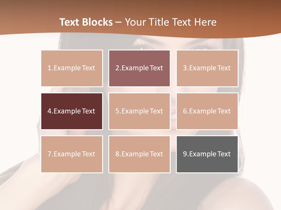 Woman Hair Blond PowerPoint Template