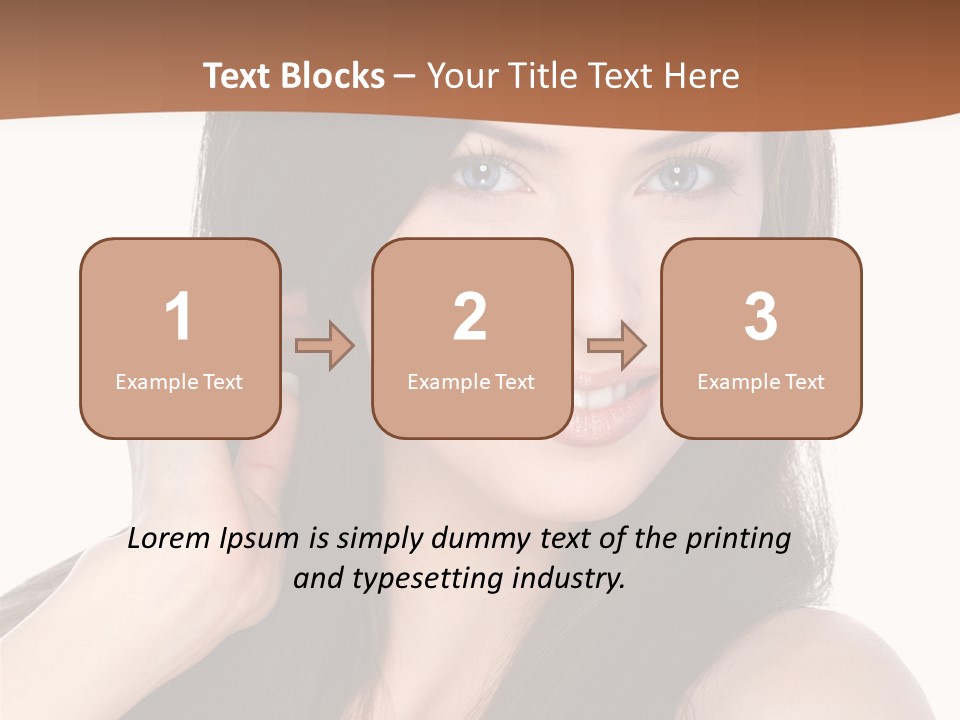 Woman Hair Blond PowerPoint Template