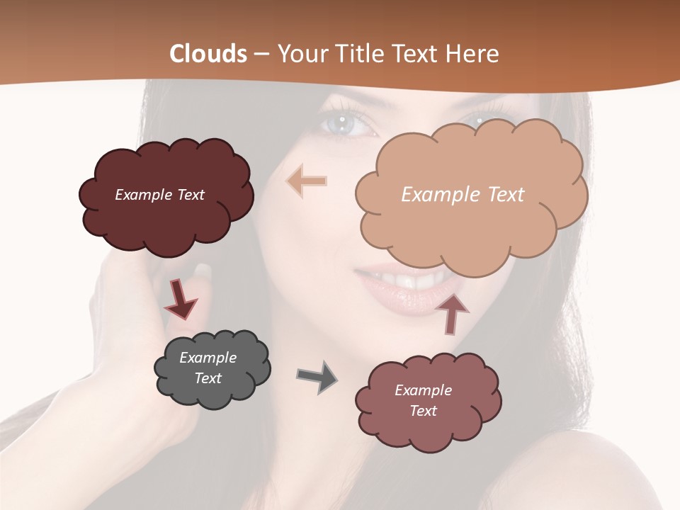 Woman Hair Blond PowerPoint Template