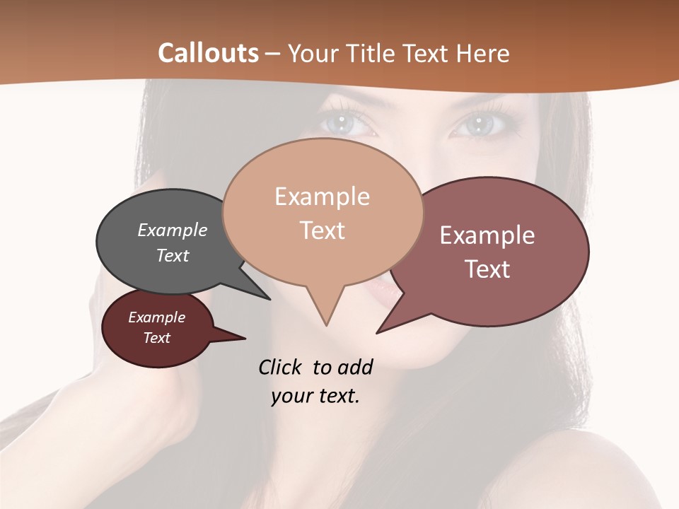 Woman Hair Blond PowerPoint Template