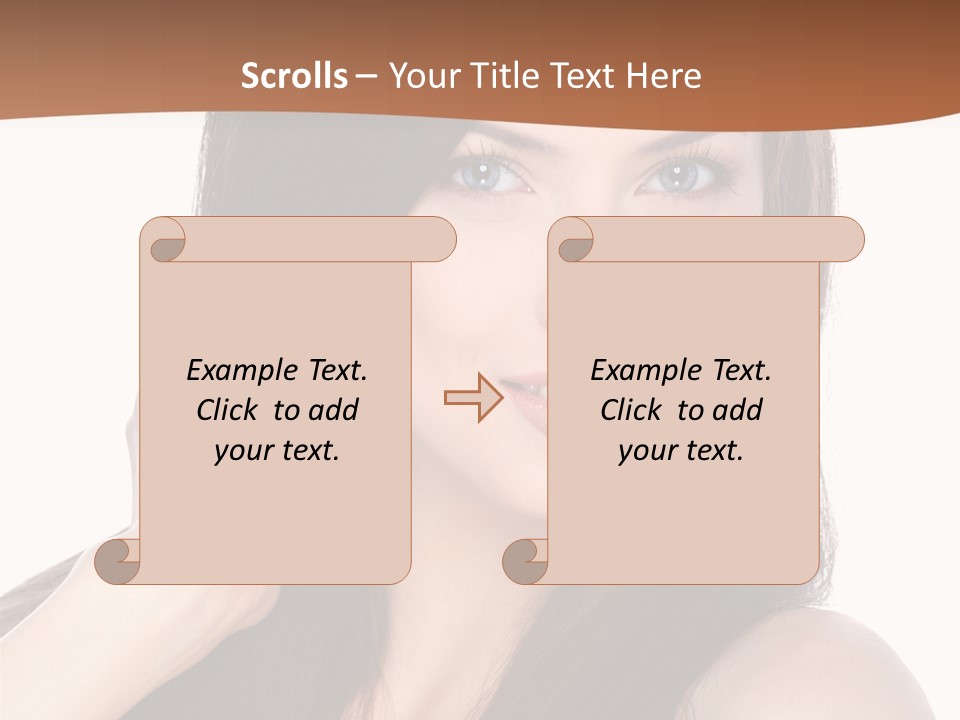 Woman Hair Blond PowerPoint Template