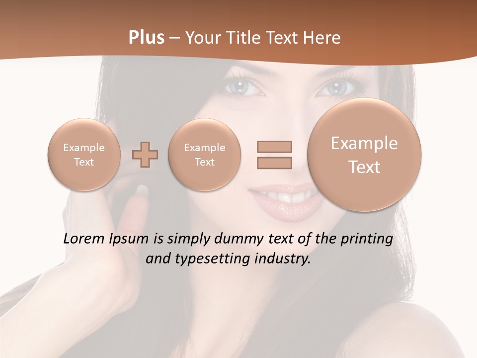 Woman Hair Blond PowerPoint Template