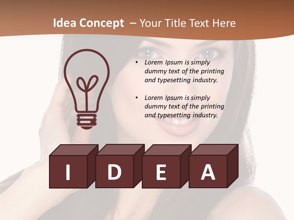 Woman Hair Blond PowerPoint Template