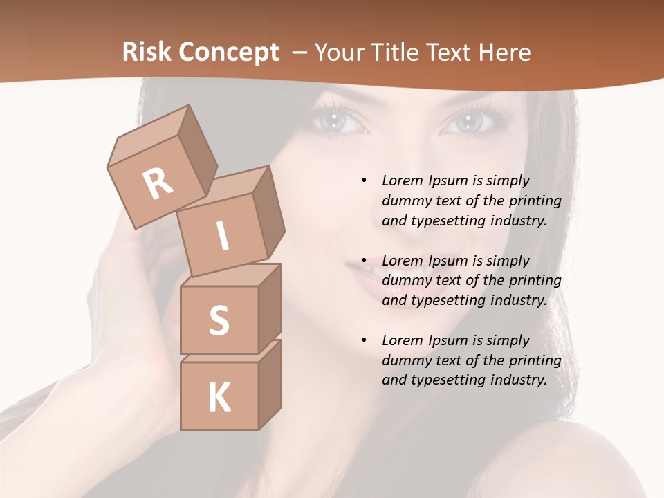 Woman Hair Blond PowerPoint Template