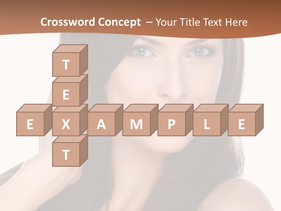 Woman Hair Blond PowerPoint Template