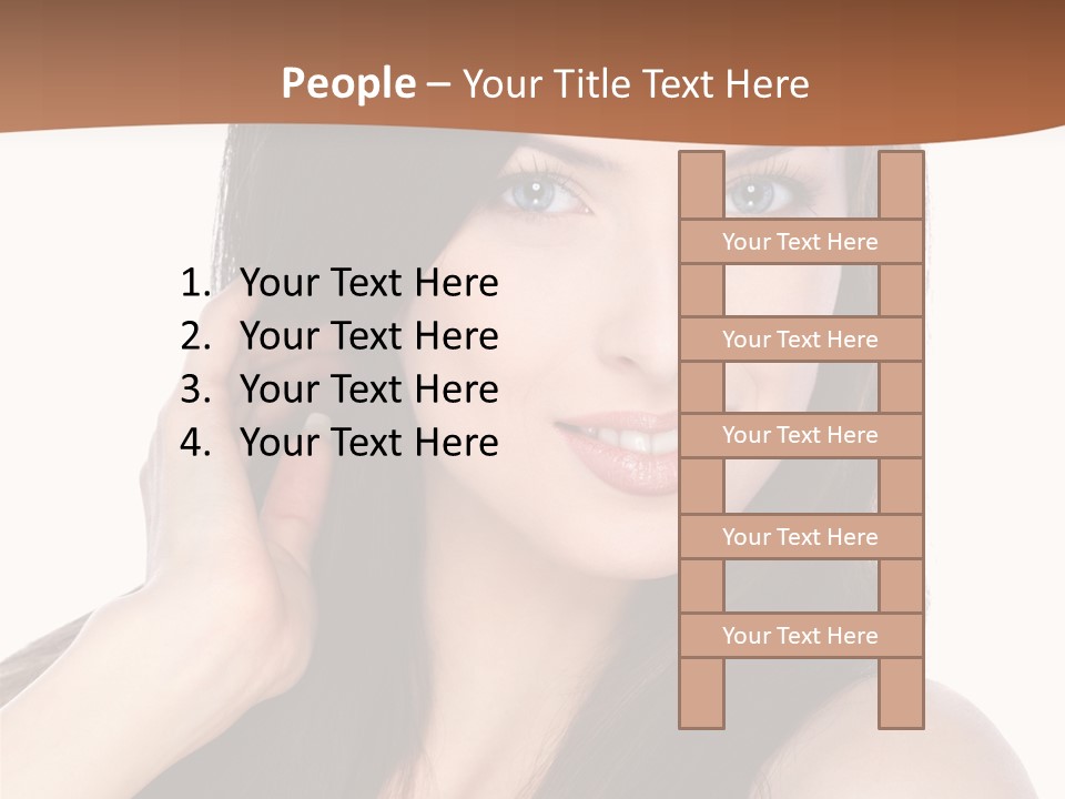 Woman Hair Blond PowerPoint Template