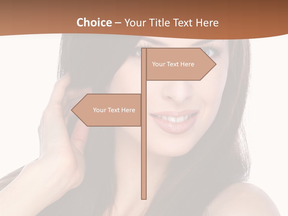 Woman Hair Blond PowerPoint Template