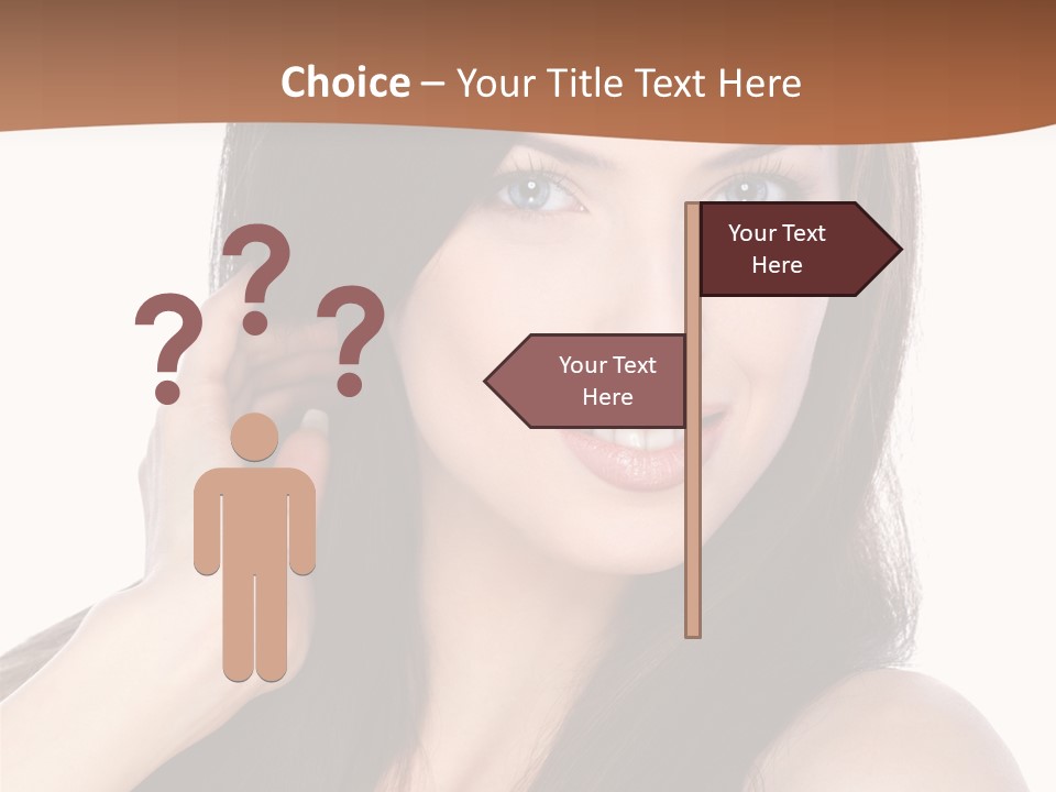 Woman Hair Blond PowerPoint Template