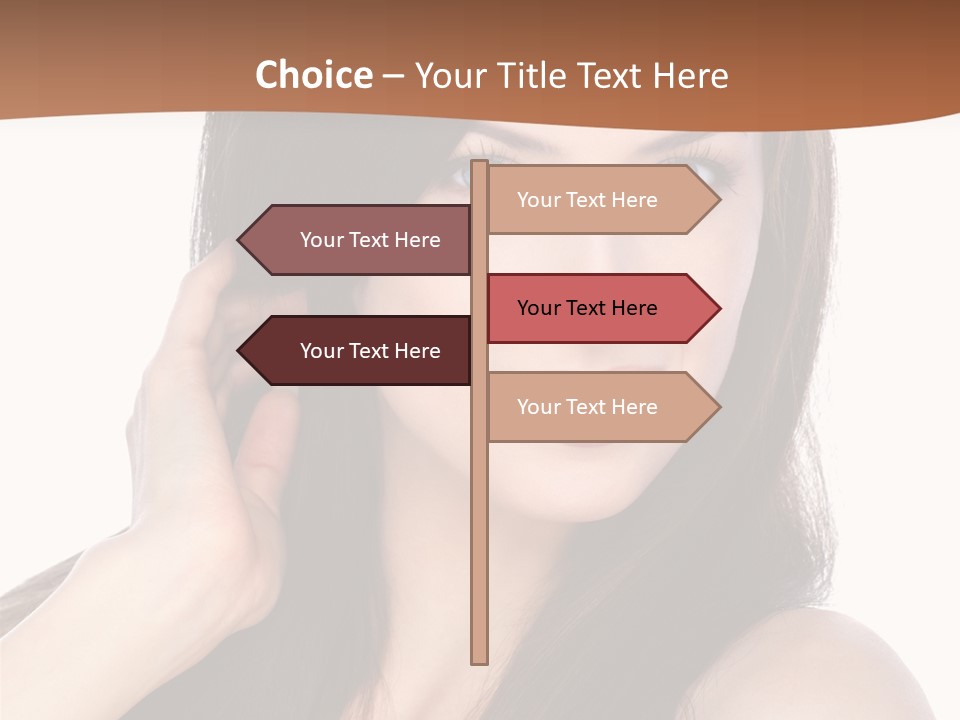 Woman Hair Blond PowerPoint Template