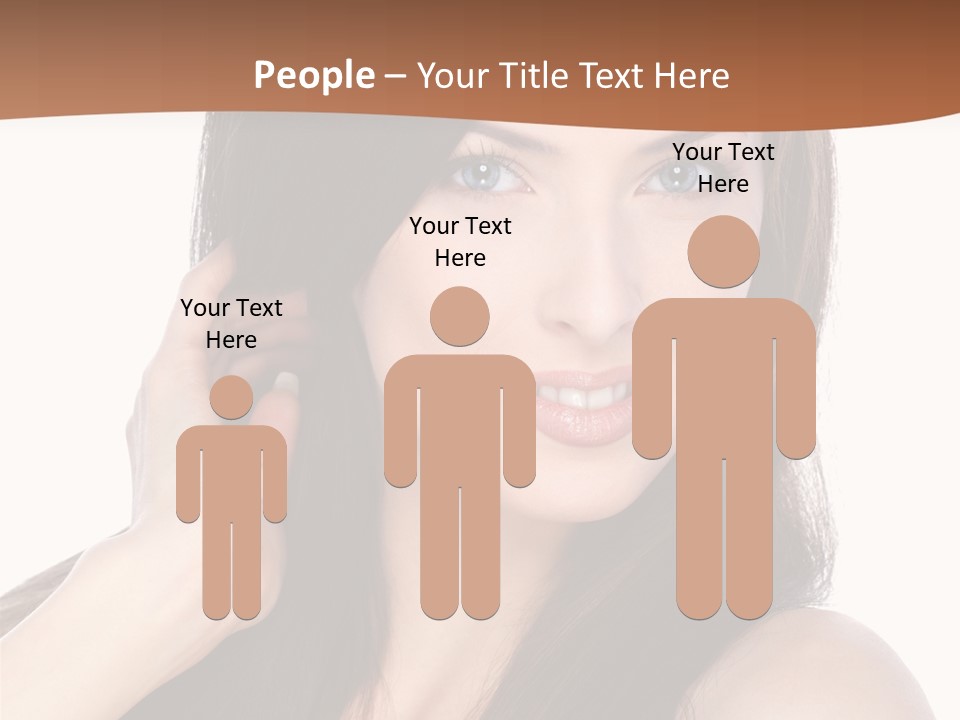 Woman Hair Blond PowerPoint Template