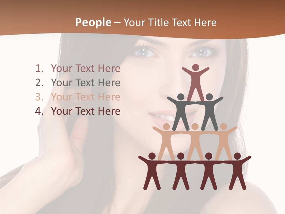 Woman Hair Blond PowerPoint Template