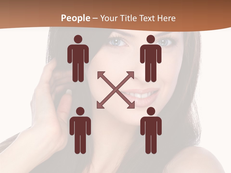 Woman Hair Blond PowerPoint Template